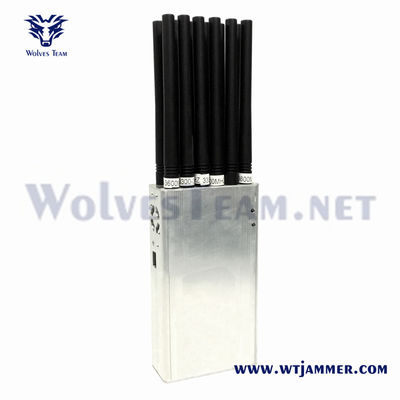 GSM 3G 4G 5G WIFI GPS RF315/433MHz 블록 주파수 휴대용 14 안테나 신호 방해기 판매 UHF VHF 로커