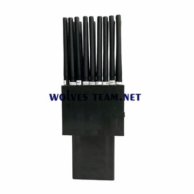 휴대용 16 안테나 16W 휴대폰 GSM 3G 4G 5G 재머 RF 신호 차단기 와이파이 GPS uhf vhf 재머 최대 25미터