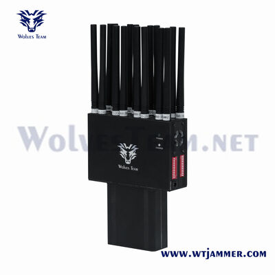 휴대용 16밴드 3G 4G 5G WiFi UHF VHF GPS Lojack 휴대폰 신호 방해기