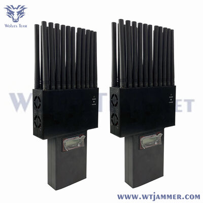 실내 휴대용 22 안테나 GSM 3G 4GLTE 5G 휴대폰 방해기 Wifi2.4g Wifi5.8g GPS uhf vhf RF 신호 방해기