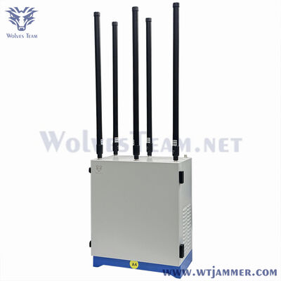 600W 10 밴드 방수 조절 가능한 고출력 2G 3G 4G WiFi VHF UHF 군사용 맞춤형 주파수 신호 방해기