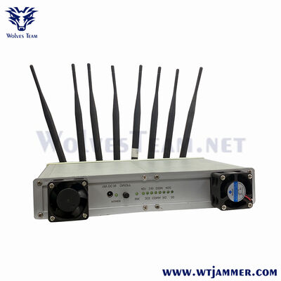 200W 8 대역 데스크톱 셀룰러 차단기 제임 GPS L1 L2 및 모든 2g에서 5g 대역