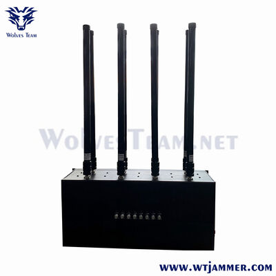 200W 10 채널 테이블 톱 신호 방해기 WiFi 2.4G 5.8G 및 5G를 커버합니다