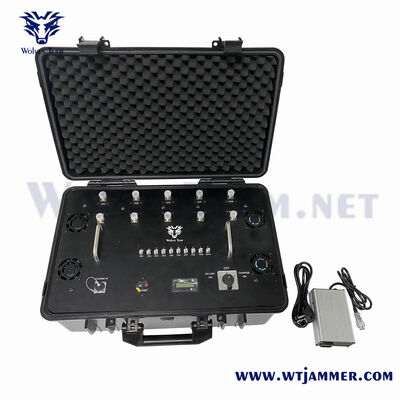 14 Bands 120W Portable Wheeled Case Wireless Signal Blocker for Public Area Safety Management