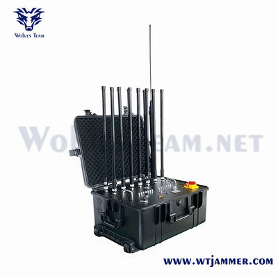 6 채널 600W 고전력 트롤리 신호 방해기 블록 2G / 3G / 4G / 5G / WiFi / GPS