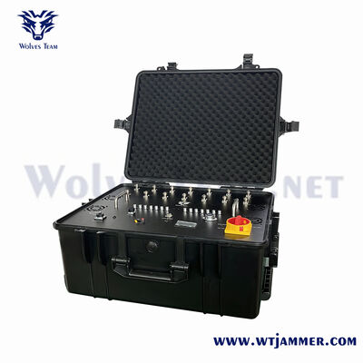 6 채널 400W 고전력 수하물 신호 방해기 블록 5G/4G/3G/2G/WiFi