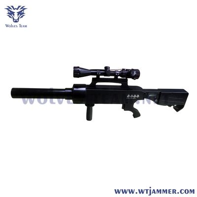 3 실린더 안테나 휴대용 안티 드론 방해기 총 GPS 1.5G 2.4G 5.8G UAV 신호 차단기(광학적 시력 및 LCD 배터리 스크린 포함)