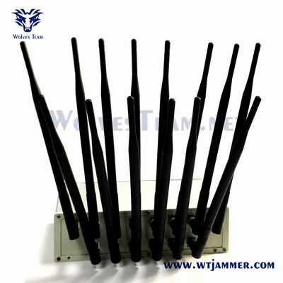 14 대역 데스크톱 다기능 방해 시스템 GSM 4G LTE 와이파이 VHF 및 라디오 대역을 지원합니다