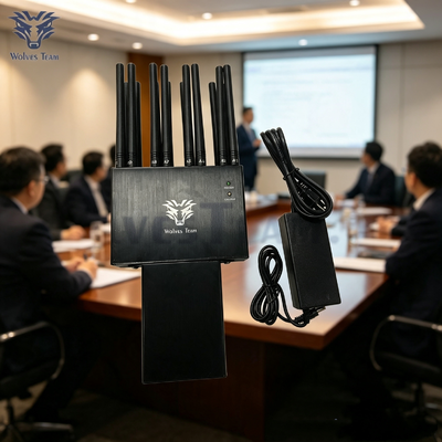 안티 드론 블루투스 와이파이 신호 방해기 멀티 안테나 핸드헬드 차단기 야외 순찰용