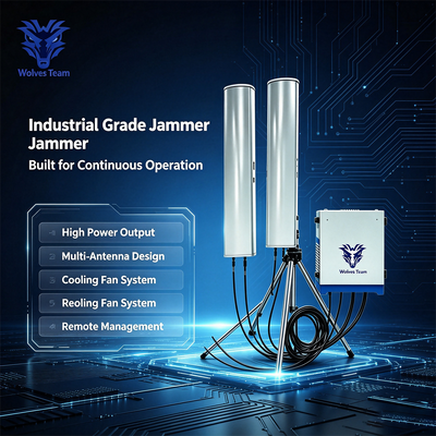 600W IP65 Waterproof 14-Band Signal Jammer RF Jammer for Outdoor Multi-Band Signal Blocking